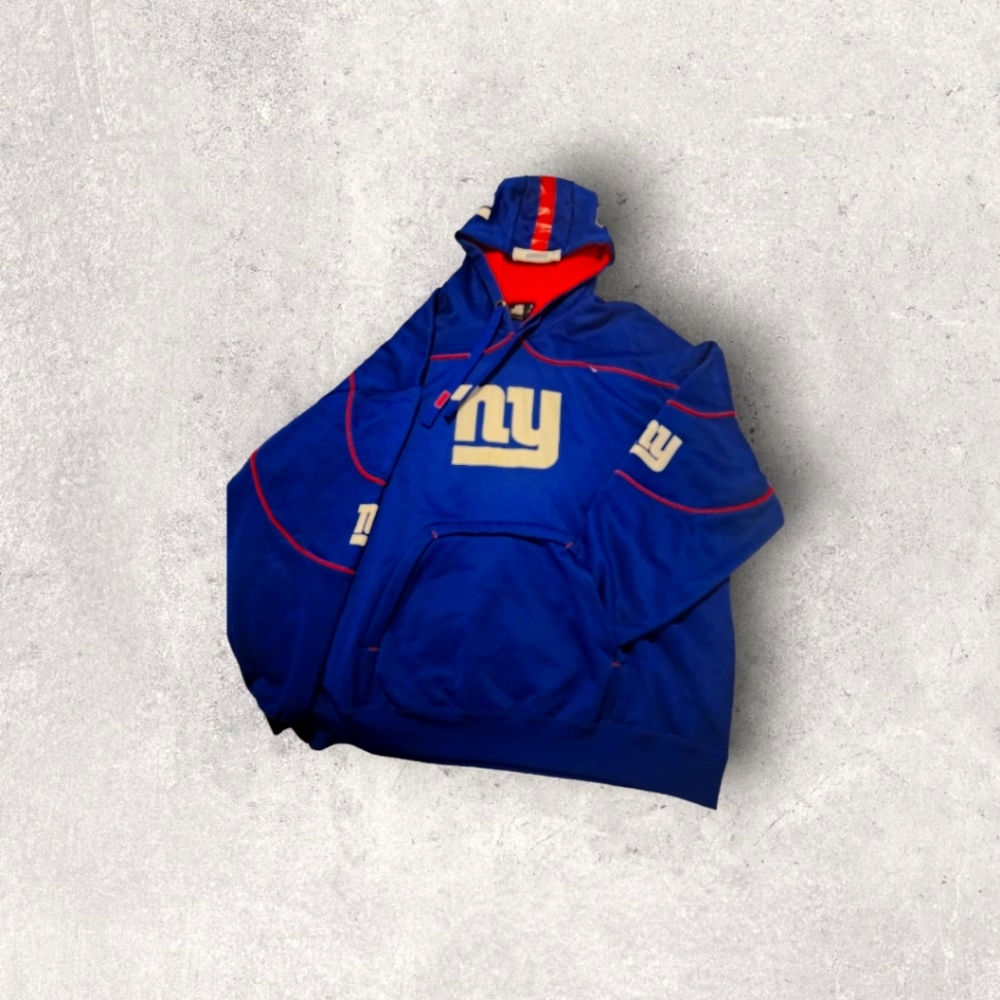 New York Giants Hoodie Hooded Pullover Sweatshirt  XL Blue Gmen 💙